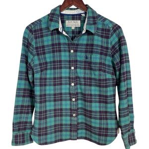 Jack Wills Plaid Button Down Long Sleeve Flannel Shirt Size 8